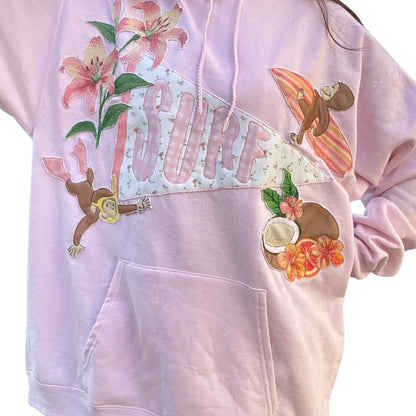 Patched Pink Hoodie